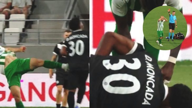 La brutal falta que recibió Dereck Moncada en su debut con FC Lugano